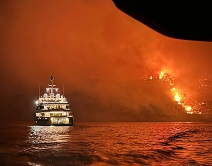 Greckie wyspy w ogniu. Jachtowe fajerwerki przyczyną pożaru